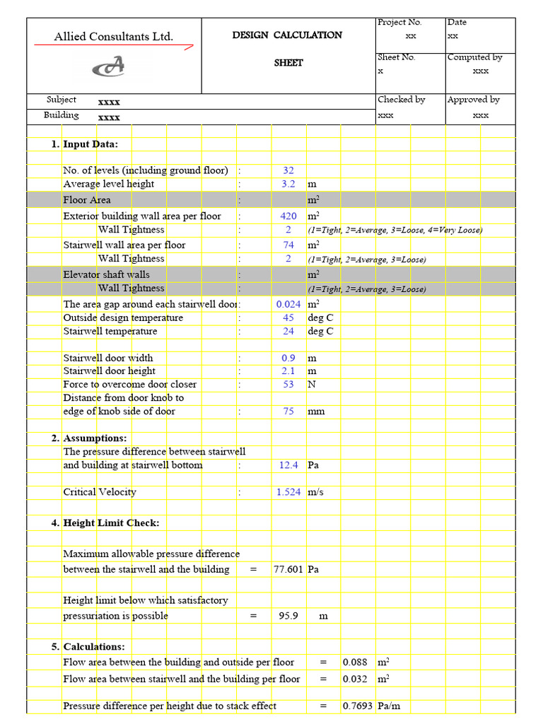 Stair Pressurization - ALLIED CONSULTANT | PDF | Stairs | Door