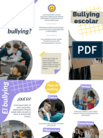 Tríptico Sobre El Bullying Acoso Escolar Creativo Morado y Amarillo