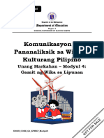 CORE - KPWKP - Q1 - Mod 4 - W3 - Gamit - NG - Wika - Sa - Lipunan