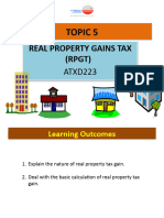 Chapter 5 Real Propperty Gains Tax