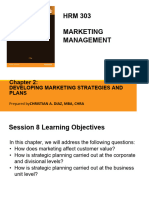 Session 8 - Developing Marketing Strategies and Plans