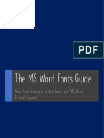 MS Word Font Guide Trial