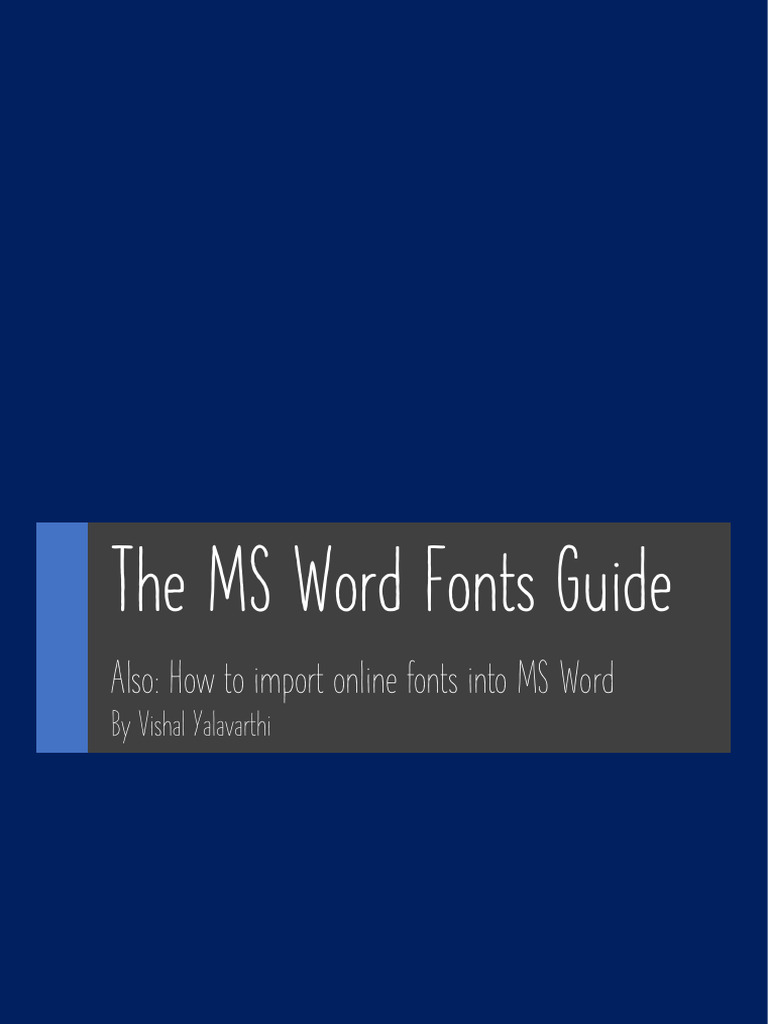 MS Word Font Guide Trial | PDF | Arial | Typography