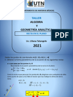 Algebra - Taller - (Resolución Actividades de Recta en El Plano)