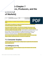 MECO 111-Chapter 7 (Consumers, Producers, and The Efficiency of The Market