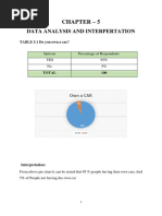 Chapter - 5: Data Analysis and Interpertation