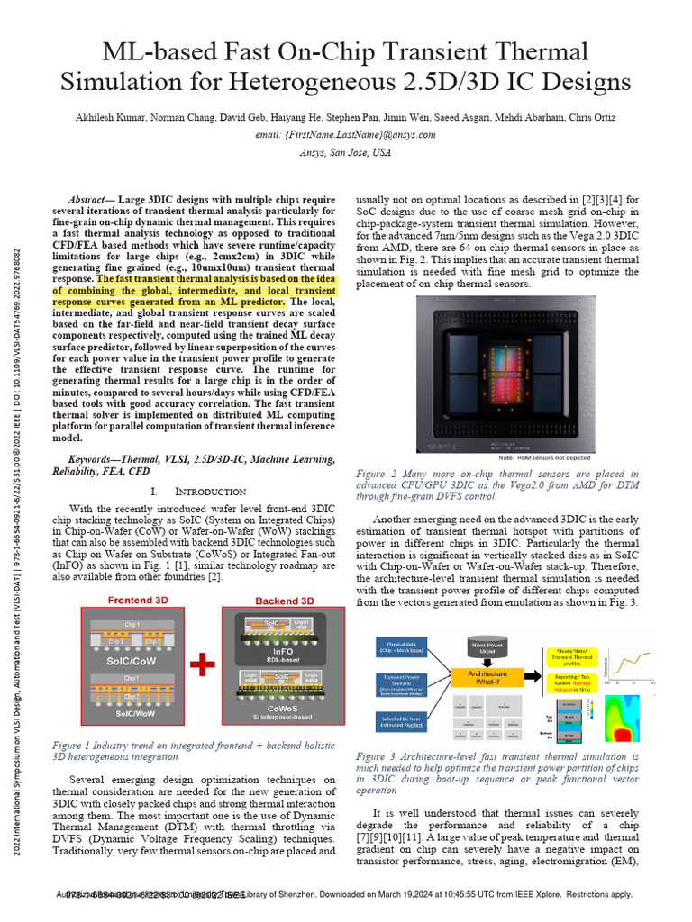 ML-based Fast On-Chip Transient Thermal Simulation For Heterogeneous 2 ...