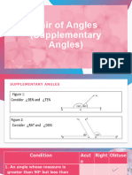 Pair of Angles (Supplementary Angles)