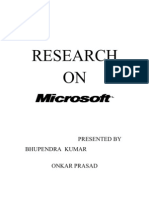 46519418 Research on Microsoft Corp Ration