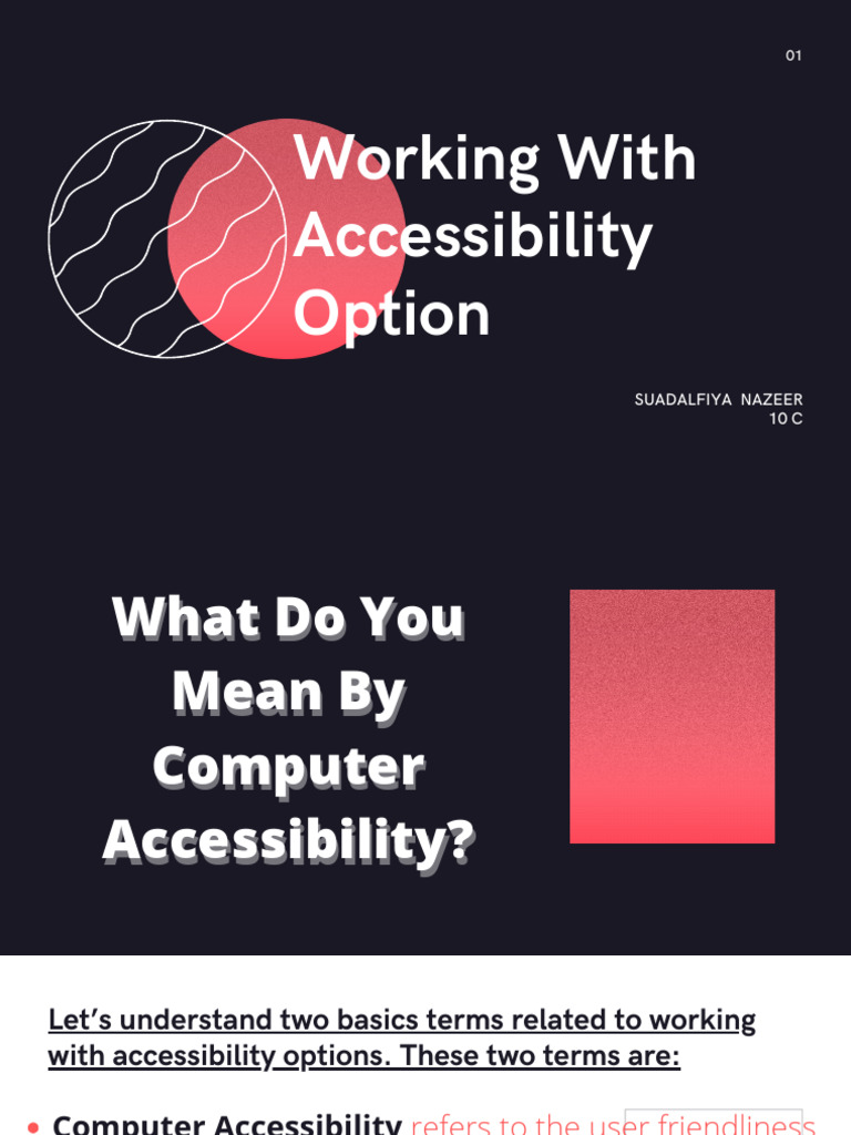 Accessibility Features Guide | PDF | Computer Keyboard | Accessibility