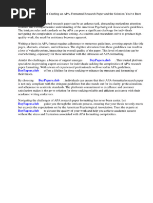 Apa Research Paper Formatting