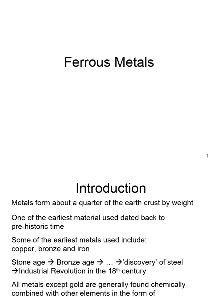 Overview of Ferrous Metals and Steel | PDF | Steel | Iron
