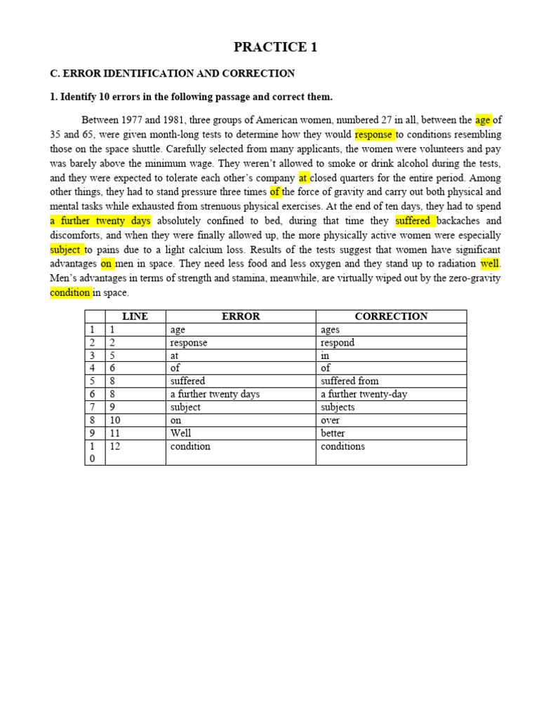 Error Identification and Correction 1 | PDF | Trees | Climate