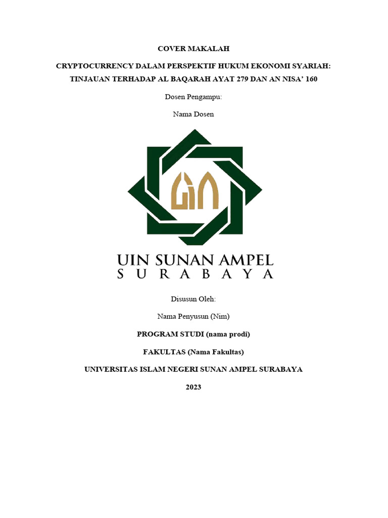 Makalah Cryptocurrency Menurut Islam | PDF