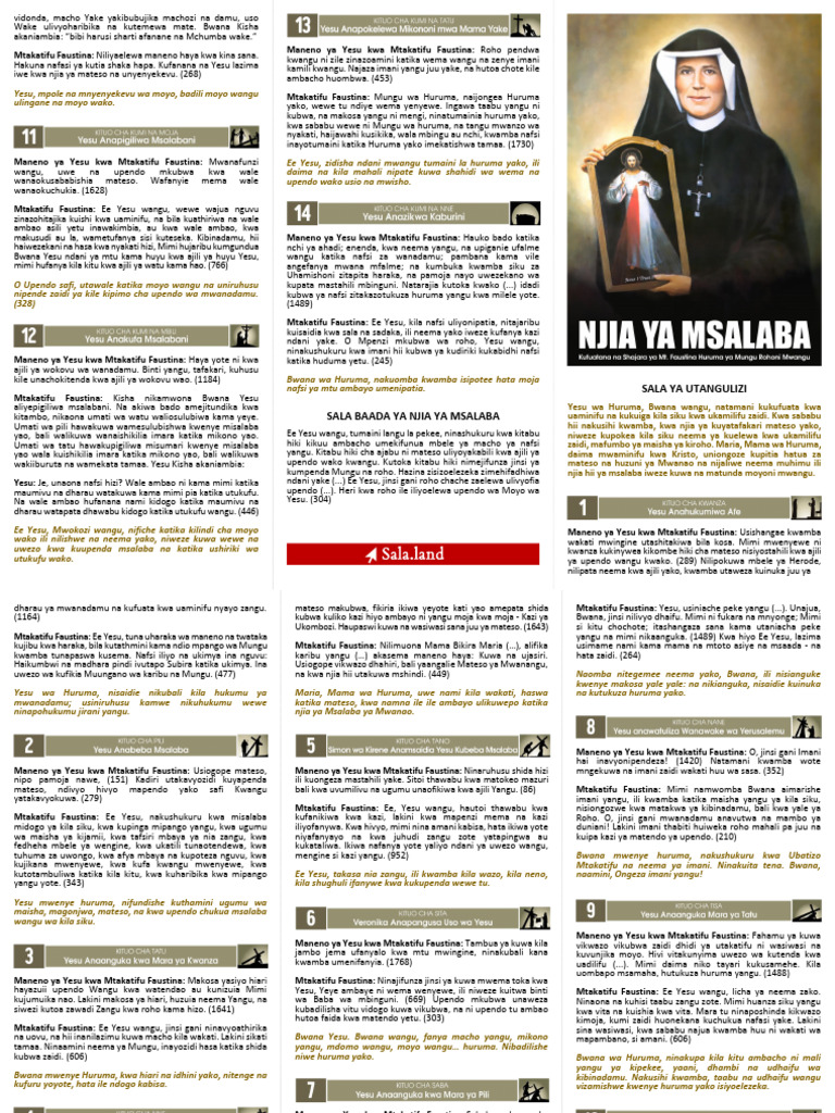 Njia Ya Msalaba Na Mt. Faustina | PDF