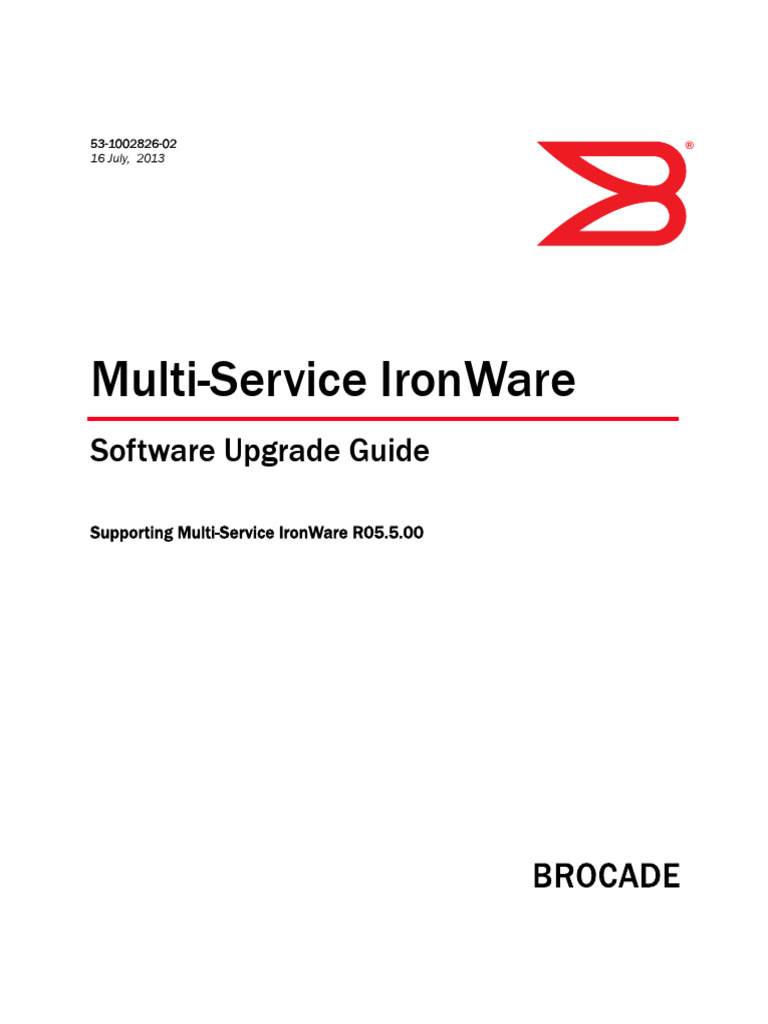 Brocade ironware software upgrade guide pdf