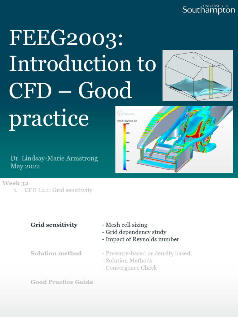 CFD Good Practice: Grid Sensitivity Guide | PDF | Computational Fluid ...