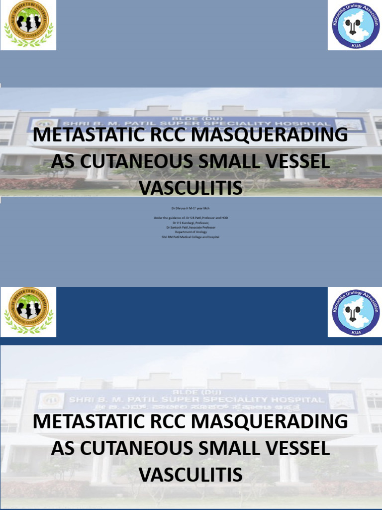 Metastatic RCC and Cutaneous Vasculitis | PDF | Metastasis | Biopsy