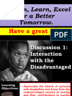Interaction With The Disadvantage