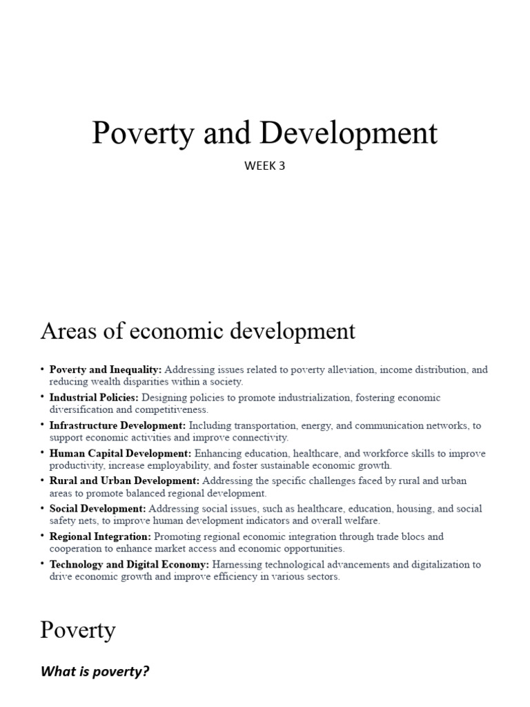 Economic Development and Poverty Insights | PDF | Poverty | Poverty ...