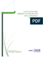 Las Causas Del Origen y Auge de Vox en La Política Española