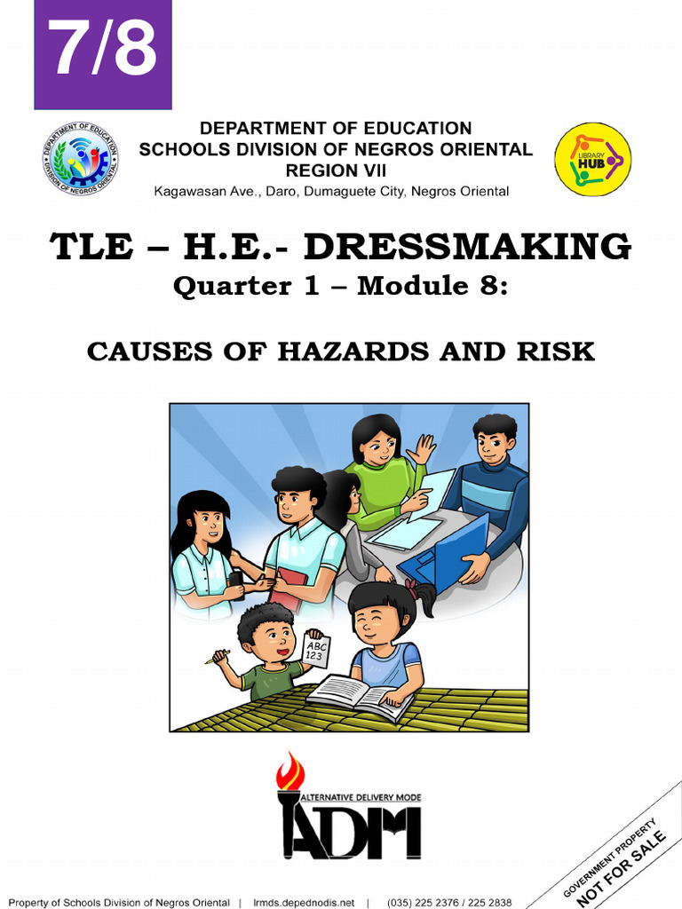 He Dressmaking G7 8 Q1 Module 8 Final PDF Textile Industry