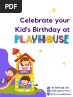 Playhouse Party Package 2023