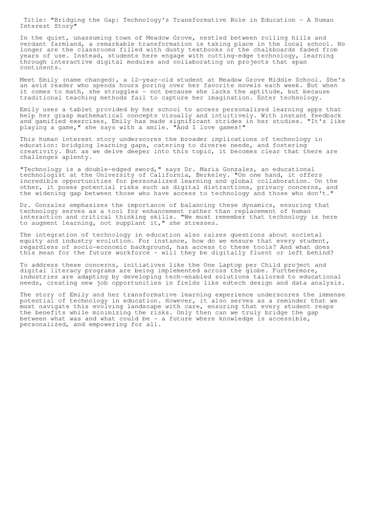 The Role Of Technology In Education Opportunities And Challenges