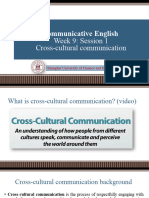 CE Week 9 Session 1 - Cross-Cultural Communication