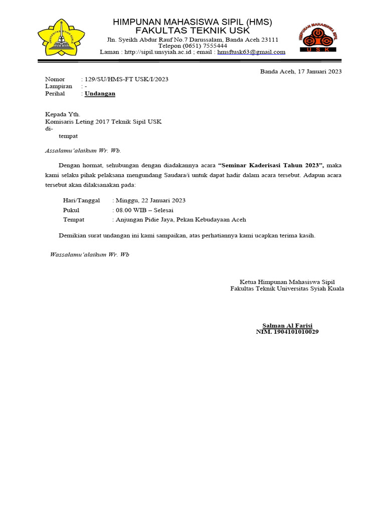 Undangan kaderisasi pdf