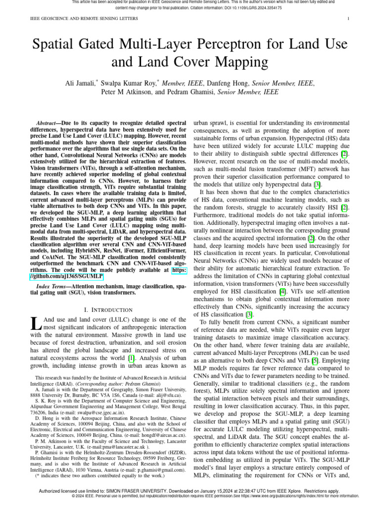 Spatial Gated Multi-Layer Perceptron For Land Use and Land Cover ...