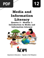 SDO Manila - ADMSHS - G12 - Media and Information Literacy - Q3 - M3 - L1-Types of Media - v1