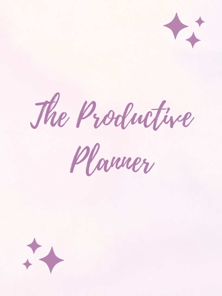 The Productive Planner | PDF