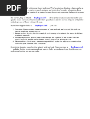 Sample Research Paper in Physics