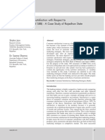 Measuring Customer Satisfaction With Respect To Marketing Strategies of SBBJ: A Case Study of Rajasthan State