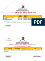 Calendario de Exame, I Semestre, 2023-2024