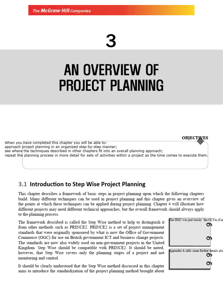 Unit 3 an overview of project planning 1 pdf risk project