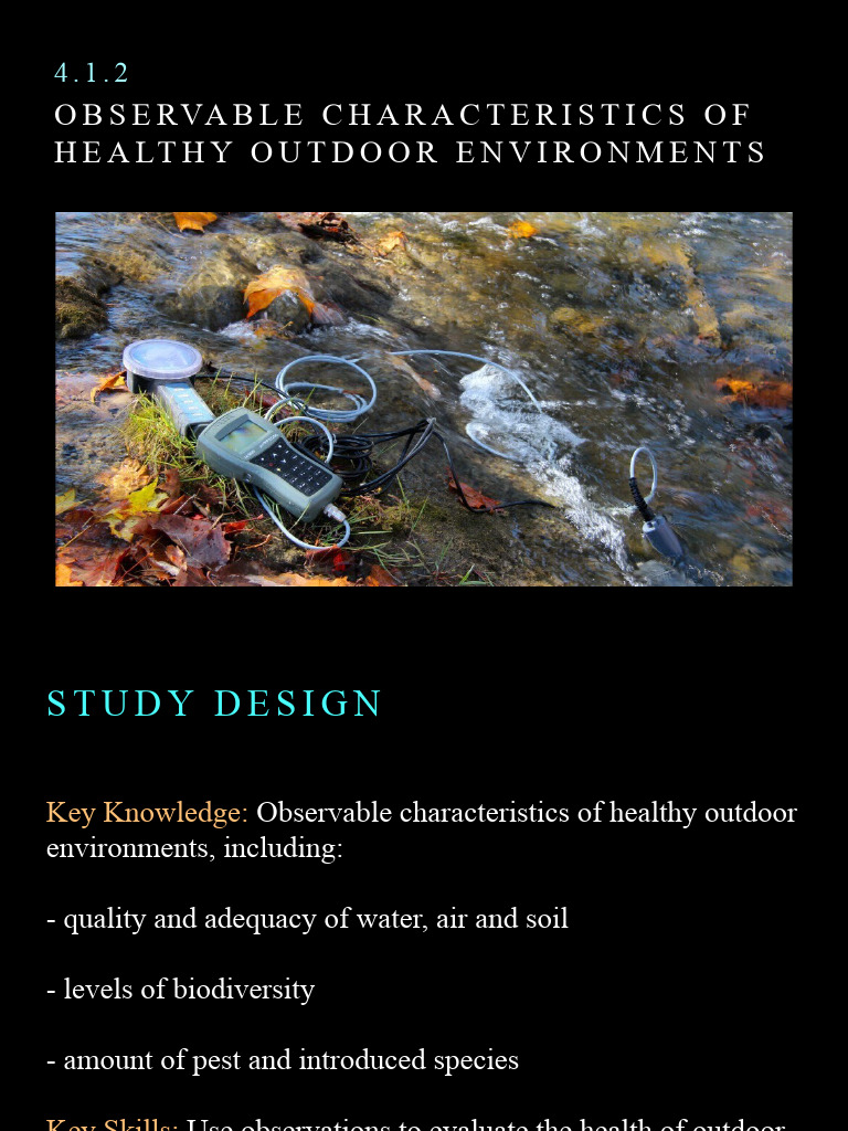 4.1.2 - Observable Characteristics of Healthy Outdoor Environments | PDF