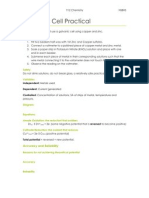 Galvanic Cell Practical