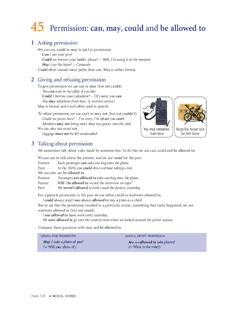 Language To Express Permission | PDF