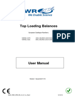 Manual VWR Balances 611-3279 and - 3281