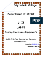 Equipment Testing LAB