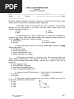 Science 5 - 3RD Quarter Test