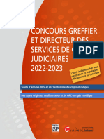Concours Greffier Et Directeur Des Services de Greffe Judiciaires 2022-2023