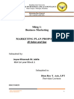 Joyce-Khiannah M. Jabile - Template For Marketing Plan Proposal in MKTG 1-Business Marketing For 1st Sem, S