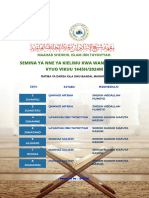 Ratiba Ya Darsa Dawra Wanafunzi Wa Vyuo Vikuu Pongwe 2024