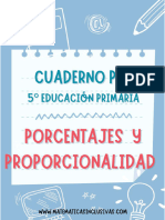 Cuaderno Porcentajes y Proporcionalidad - 5 Curso Educacion Primaria