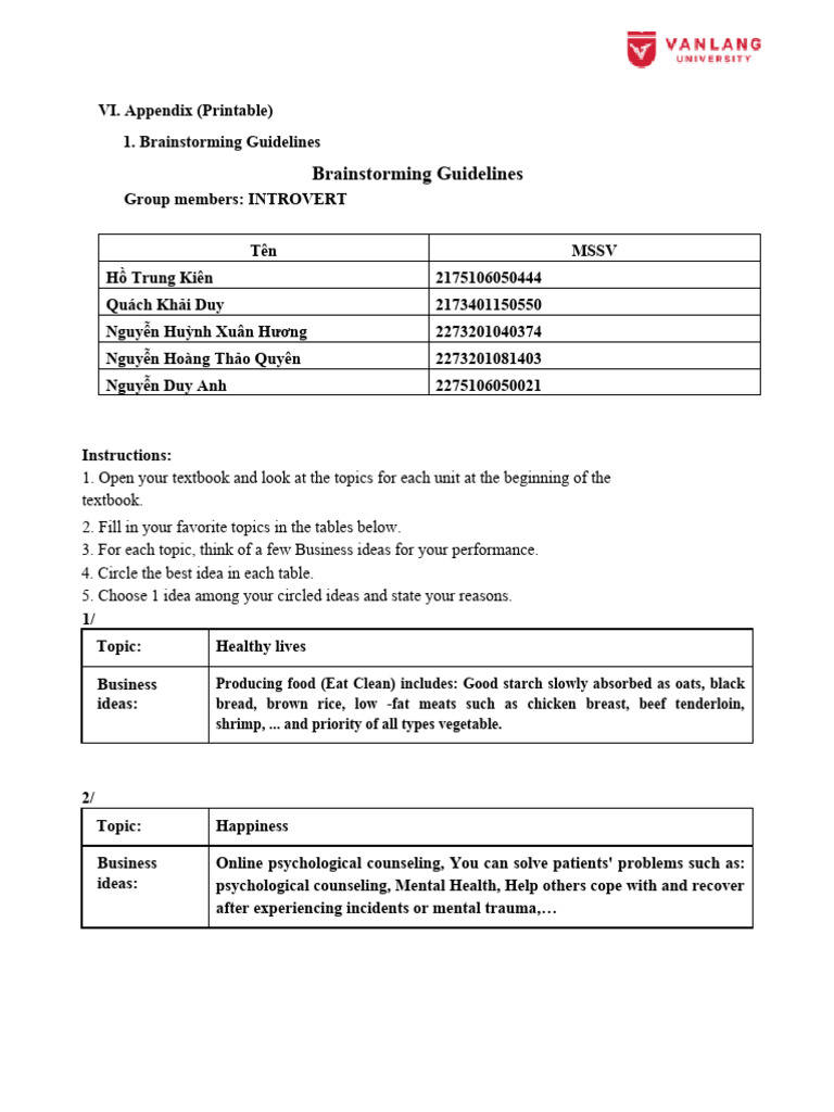 Phase 1 Brainstorming 2 Pdf Foods Healthy Diet