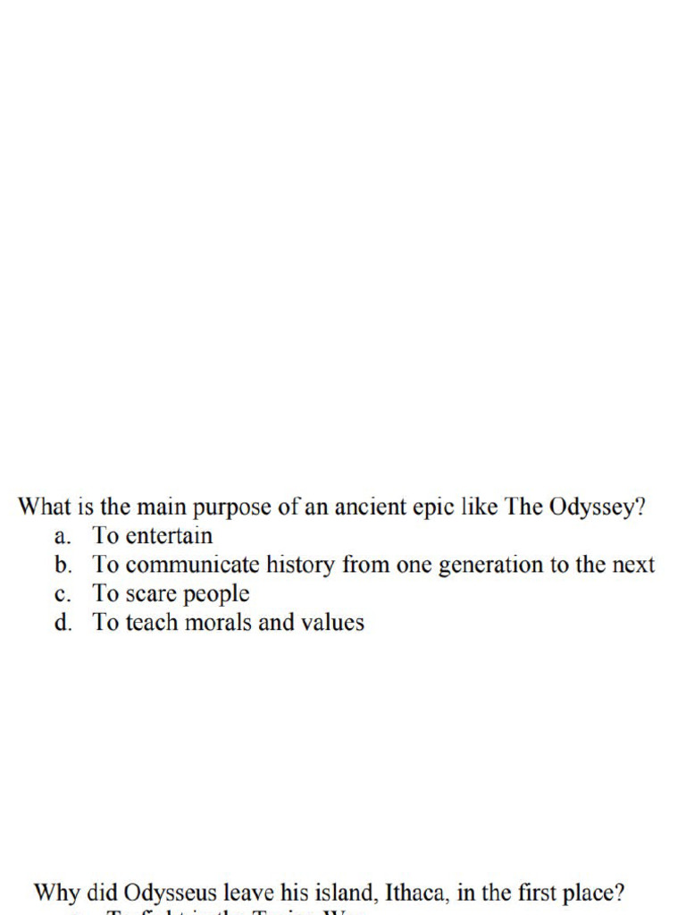 Bonus Quiz Odyssey | PDF