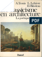 Le Classicisme en Architecture La Poétique de L'ordre